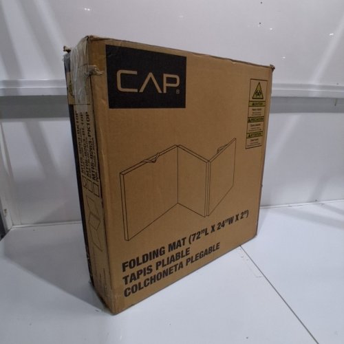 CAP BARBELL ALL PURPOSE FOLDING ANTI TEAR EXERCISE MAT - 71" X 24" X 2" - BLACK (MODEL: MTIS-9262BK) image 3