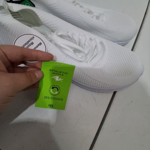 WOMEN'S ATHLETIC WORKS KNIT SLIP-ON SNEAKERS - 9 - WHITE (STYLE: 26HERCY23) image 5