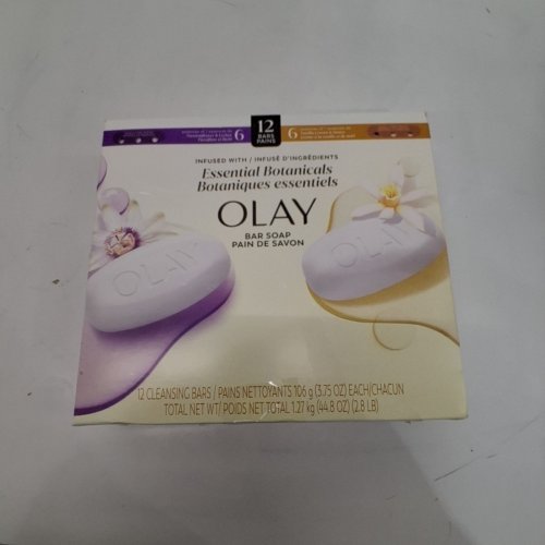 12PK OLAY ESSENTIAL BOTANICALS BAR SOAP - PASSIONFLOWER & LYCHEE / VANILLA CREAM & HONEY image 2