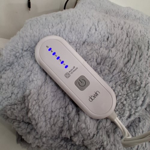DOWIN ELECTRIC THROW PLUSH HEATED BLANKET - QUEEN - GREY (MODEL: HMHB-Q8490) image 2
