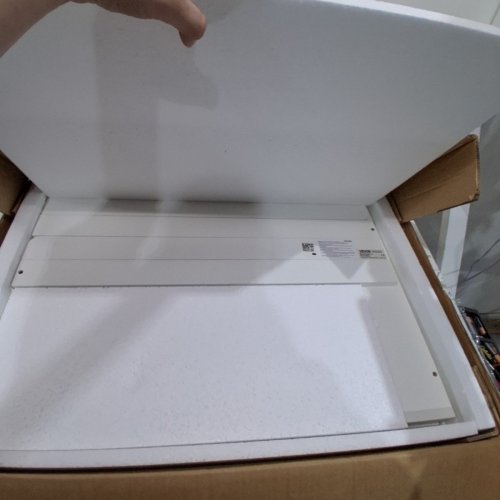 WATER-RESISTANT WOODEN WASHER AND DRYER COUNTERTOP WITH EDGE - 54" X 27.5" - WHITE (MODEL: XYTM0929W) image 2
