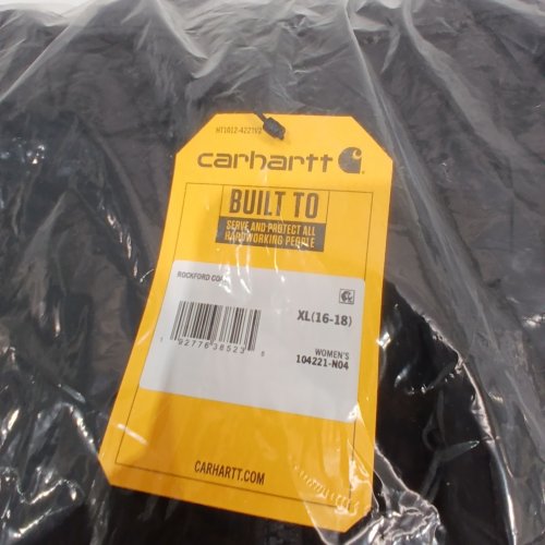 WOMEN'S CARHARTT ROCKFORD WATER REPELLENT COAT - EXTRA SMALL (16-18) - BLACK (STYLE: 104221-N04) image 2