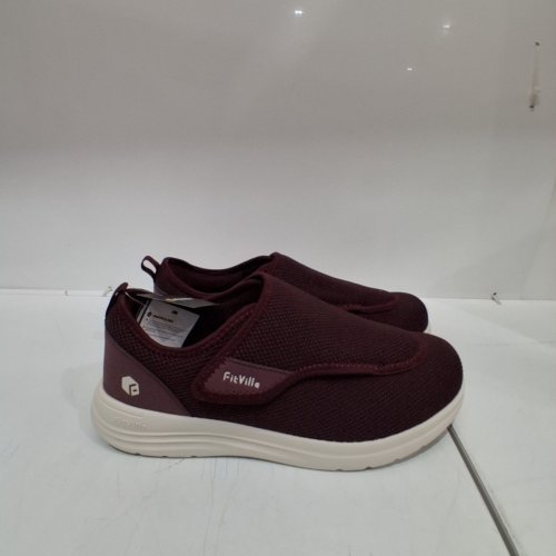 WOMEN'S FITVILLE SLIP-ON SHOES - 11W - BURGUNDY image 2
