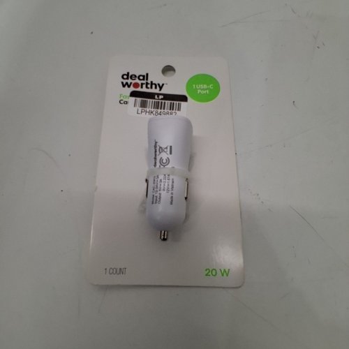 DEALWORTHY USB-C FAST CAR CHARGER - 20W - WHITE image 2