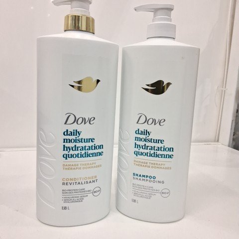 2PC DOVE SHAMPOOS - INTENSE REPAIR & DAILY MOISTURE - 828ML image 2
