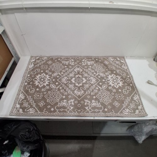 SADIE CHENILLE STYLISH ABSTRACT ACCENT RUG - 30" X 45" - BEIGE / TAUPE (MODEL: 1992776) image 3