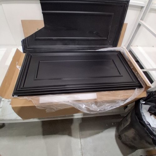 10PK ART3D DROP CELING PVC TILES - 24" X 48" - BLACK (MODEL: A10909BK) image 3