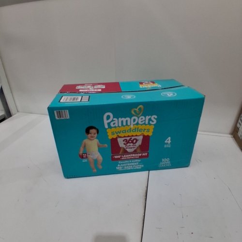 100PK PAMPERS SWADDLERS 100% LEAKPROOF DISPOSABLE BABY DIAPERS - SIZE 4 image 2