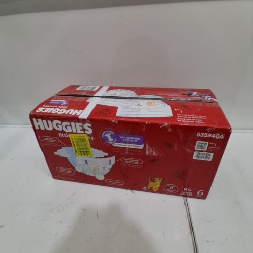 84PK HUGGIES LITTLE MOVERS DISPOSABLE BABY DIAPERS - SIZE 6 image 3