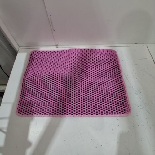 NON SLIP LITTER TRAPPING MAT FOR CAT LITTER BOX - 23.5" X 17.5" - PURPLE image 2
