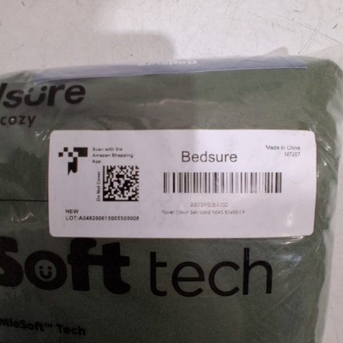 3PC BEDSURE DUVET COVER SET - FULL/QUEEN - OLIVE GREEN image 4
