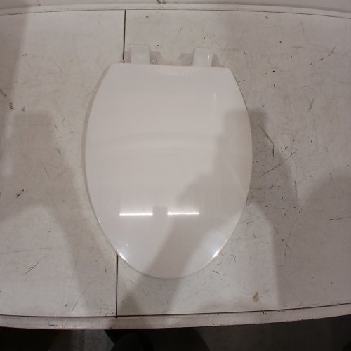 EILLBAR ELONGATED OVAL(OBLONG) TOILET SEAT WITH SOFT CLOSE - 18.5" - WHITE image 2