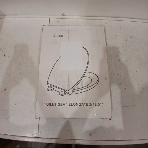 EILLBAR ELONGATED OVAL(OBLONG) TOILET SEAT WITH SOFT CLOSE - 18.5" - WHITE image 4