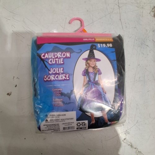 2PC GIRLS PALAMON CAULDRON CUTIE COSTUME - MEDIUM (8-10) - BLUE/PURPLE/BLACK image 2