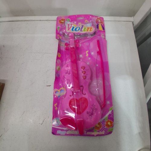 KIDS VIOLIN TOY WITH LIGHTS AND MUSIC - 12.6" - PINK image 2