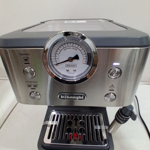 DELONGHI LINEA CLASSIC ESPRESSO MACHINE WITH MILK FROTHER - SILVER (MODEL: ‎EM450M) image 2