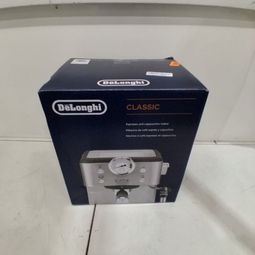 DELONGHI LINEA CLASSIC ESPRESSO MACHINE WITH MILK FROTHER - SILVER (MODEL: ‎EM450M) image 7
