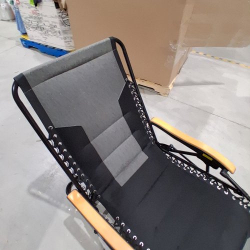 PHI VILLA XXL ZERO GRAVITY CHAIR PATIO RECLINER - 30" WIDE - BLACK / GREY image 3