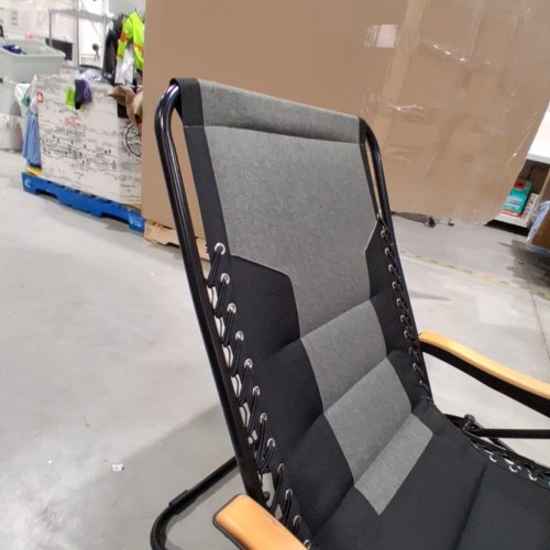 PHI VILLA XXL ZERO GRAVITY CHAIR PATIO RECLINER - 30" WIDE - BLACK / GREY image 6