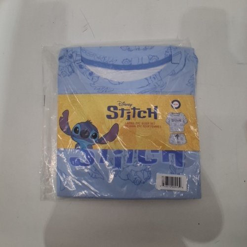 2PC WOMEN'S DISNEY STITCH PAJAMA SET - MEDIUM - BLUE image 2