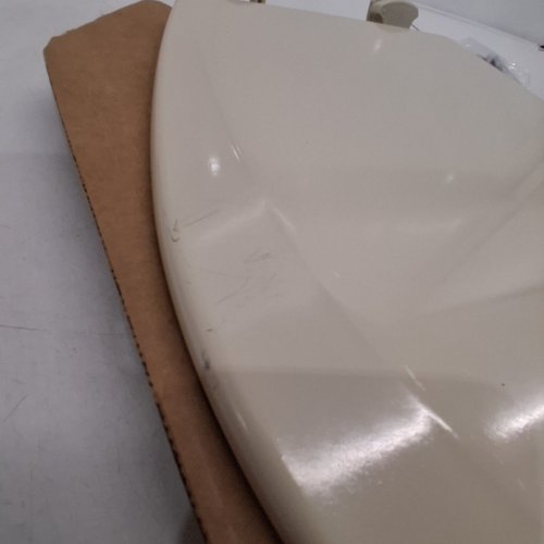 BEMIS MOLDED WOOD ROUND TOILET SEAT WITH EASY CLEAN AND CHANGE HINGE - ALMOND (MODEL: 500EC 146) image 4