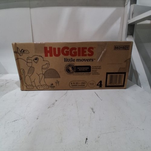150PK HUGGIES LITTLE MOVERS DIAPERS - SIZE 4 - WHITE (TOTAL 150) image 3