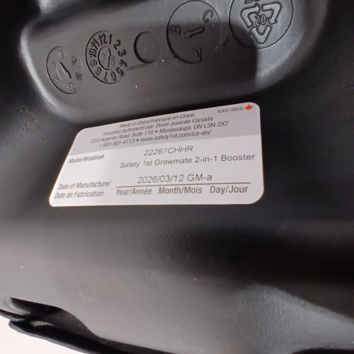 SAFETY 1ST GROWMATE 2-IN-1 BELT-POSITIONING BOOSTER CAR SEAT - 40–100LBS - HEXAGON HORIZON BLACK (MODEL: 22267CHHR) image 2
