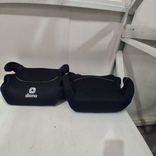 2PK DIONO SOLANA NO LATCH BACKLESS BOOSTER CAR SEAT SET WITH CUPHOLDERS AND REMOVABLE WASHABLE COVERS - FOR KIDS 40-120LBS - CHARCOAL BLACK (MODEL: 32060-NA-01) image 2