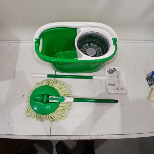 LIBMAN TORNADO SPIN MOP SYSTEM WITH BUCKET AND MOP - GREEN/WHITE image 2