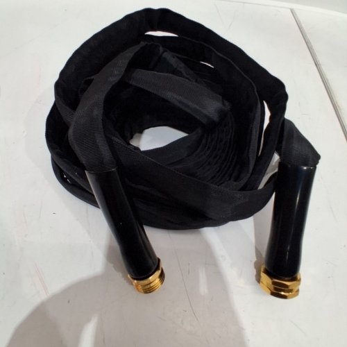 ULTRA-LIGHT LAY FLAT GARDEN HOSE - 5/8" X 25FT - 600 PSI - BLACK image 2