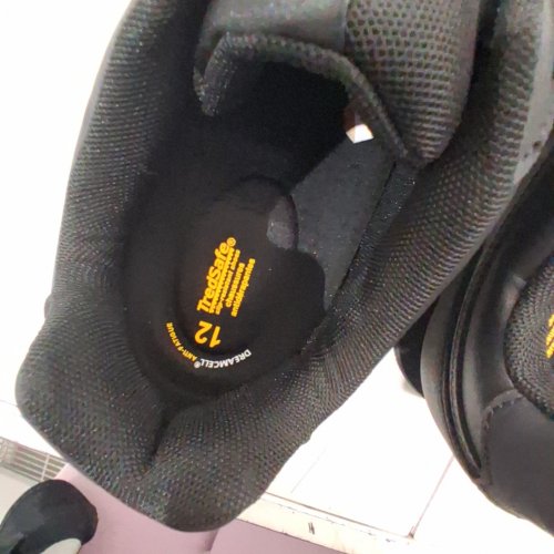 MENS TREDSAFE SLIP RESISTANT CASUAL SNEAKER - 12 - BLACK image 4