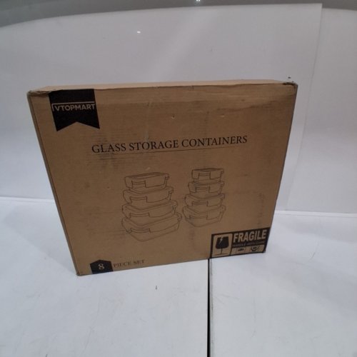 16PC VTOPMART GLASS STORAGE CONTAINERS - GREEN - (MODEL: SVM0601001) image 3