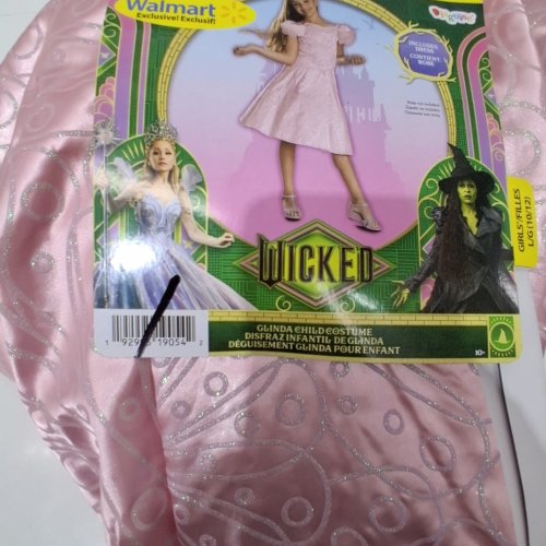 GIRL'S DISGUISE WICKED GLINDA COSTUME - LARGE 10/12 - PINK image 2