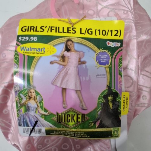 GIRL'S DISGUISE WICKED GLINDA COSTUME - LARGE 10/12 - PINK image 4