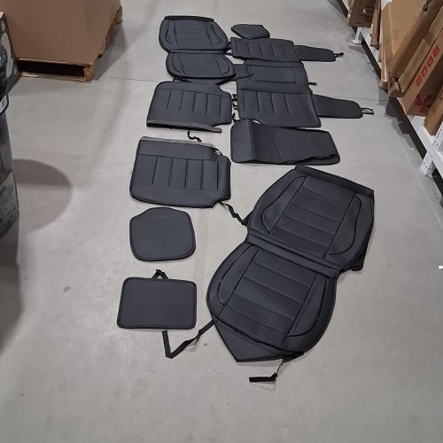 9PC IKABEVEM TRUCK SEAT COVERS FOR 2007-2026 SILVERADO - BLACK image 3