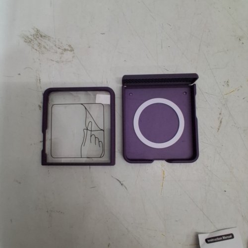 TRANSLUCENT HARD MAGNETIC CASE COMPATIBLE WITH SAMSUNG GALAXY Z FLIP 7FE / 6 - PURPLE/CLEAR image 3