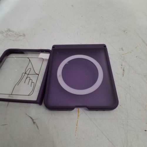 TRANSLUCENT HARD MAGNETIC CASE COMPATIBLE WITH SAMSUNG GALAXY Z FLIP 7FE / 6 - PURPLE/CLEAR image 4