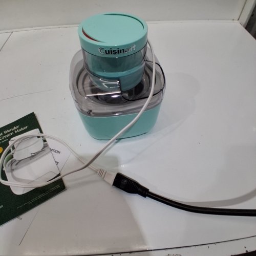 CUISINART COMPACT SINGLE-SERVE ICE CREAM MAKER - 1 PINT - LIGHT BLUE (MODEL: ICE-M10C) image 2