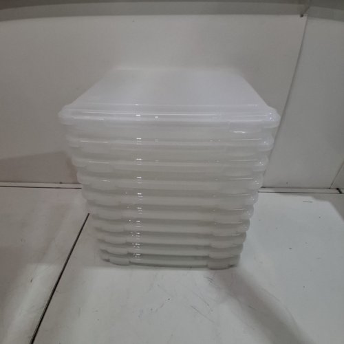 10PK IRIS USA SCRAPBOOK PAPER STORAGE BOX - 8.5" X 11" - CLEAR - (MODEL:PJC-3000) image 2