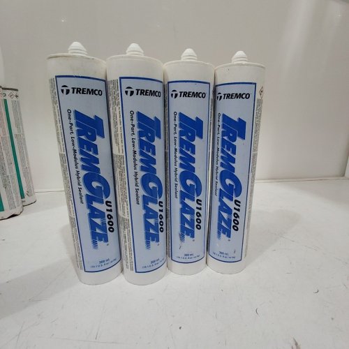 4PK TREMCO TREMGLAZE U1600 HIGH-PERFORMANCE LOW-MODULUS HYBRID SEALANT - 10.1 OZ - WHITE image 2