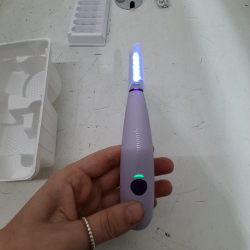 MICHAEL TODD BEAUTY 2-IN-1 SONIC TECHNOLOGY DERMAPLANING FACIAL HAIR REMOVAL TOOL WITH CHARGING BASE - PURPLE image 3