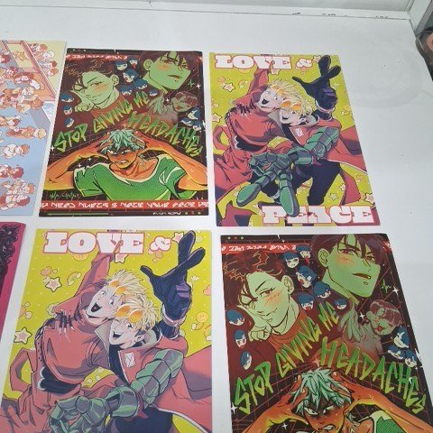 8PK ASSORTED COMIC ART PRINT POP CULTURE POSTERS - 12" X 8" - ASSORTED COLORS image 4