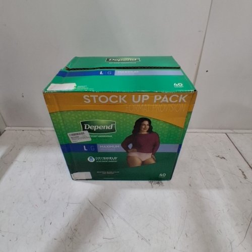 40PK WOMENS DEPENDS MAXIMUM FIT FLEX UNDER WEAR STOCK UP PACK, LARGE - BLUSH PINK-(MODEL:5419800) image 2