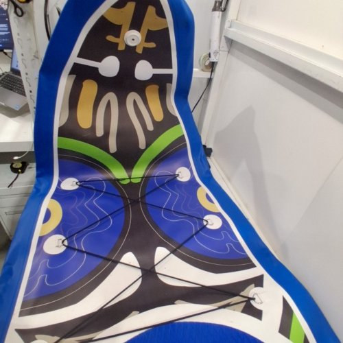 FEATH-R-LITE INFLATABLE SUP BOARD WITH ACCESSORIES & PUMP - 10FT 5'' - BLUE/GREEN (MODEL: SUPFR02B) image 4
