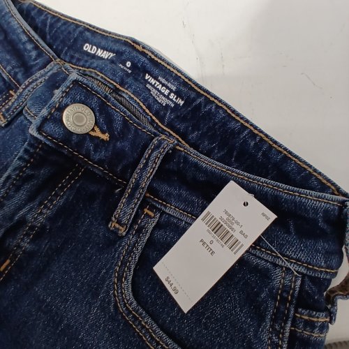 WOMEN'S OLD NAVY HIGH-RISE VINTAGE SLIM JEANS - 0 PETITE - INDIGO image 2