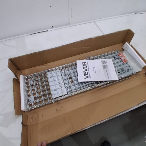 HUMANE GALVANIZED IRON ANIMAL TRAP - 24" X 8" X 8" - SILVER (MODEL: LB-18) image 2