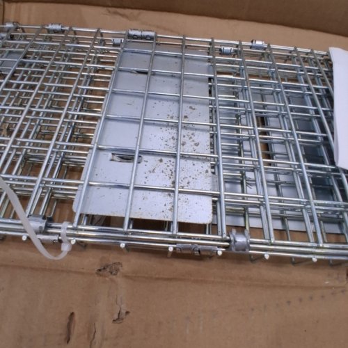 HUMANE GALVANIZED IRON ANIMAL TRAP - 24" X 8" X 8" - SILVER (MODEL: LB-18) image 3