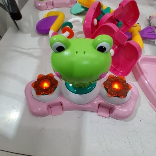 BRIGHT STARTS 2-IN-1 ACTIVITY JUMPER & TABLE PLAYFUL PALMS-PINK image 2