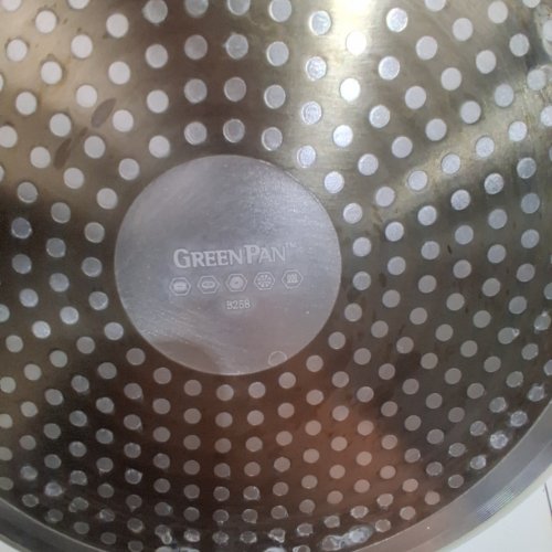 2PC GREENPAN RIO ADVANCED CERAMIC NONSTICK FRYING PANS - 12" & 10" - CREAM (MODEL: B258) image 2