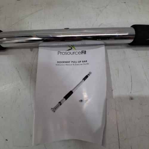 PROSOURCEFIT ADJUSTABLE DOORWAY PULLUP BAR -24" - 39" - 220LB CAP - SILVER/BLACK (MODEL: GDS0036) image 5